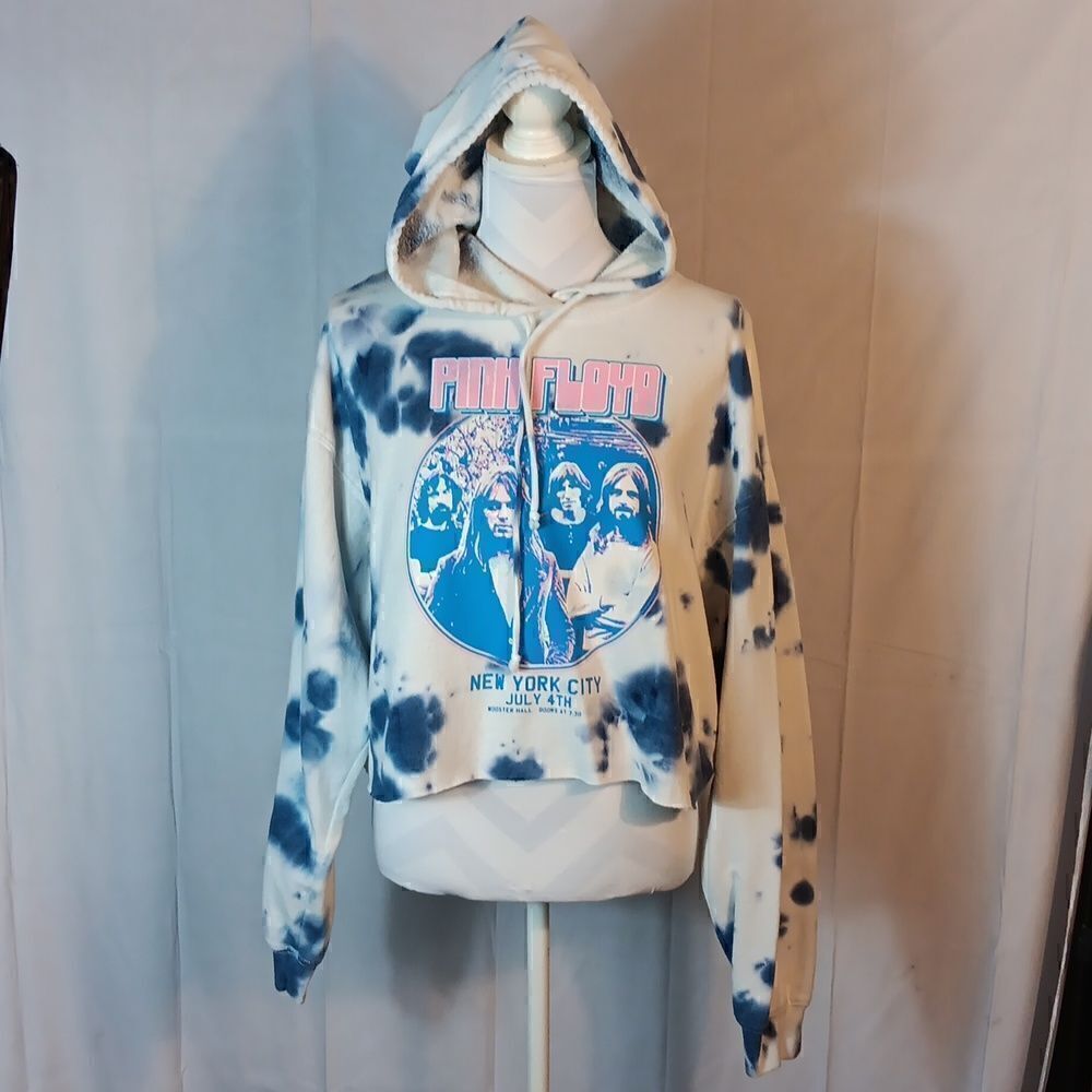 Pink Floyd Tie Dyed Cropped Hoodie